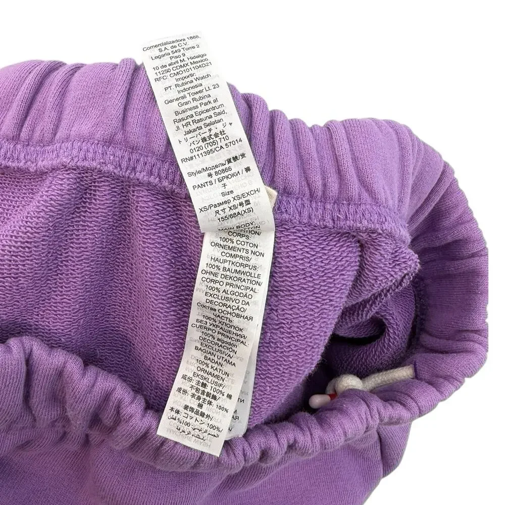 Tory‎ Sport Purple French Terry Jogger Sweatpants Elastic Waist Size XS